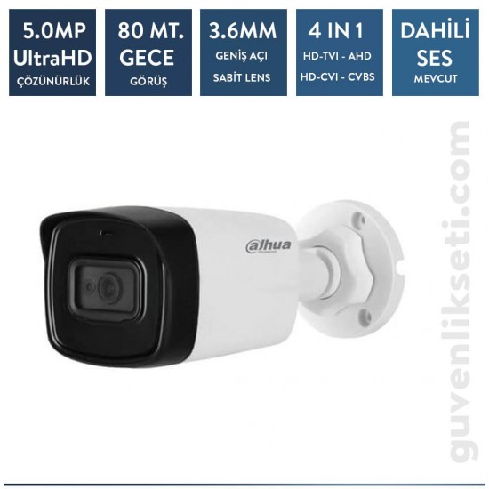 Dahua HAC-HFW1500TL-A-0360B-S2 5MP Analog HD IR Bullet Kamera